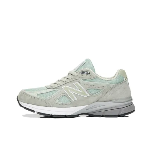 New Balance NB 990 V4 Low Топ Беговые кроссовки Женские Серый Зеленый