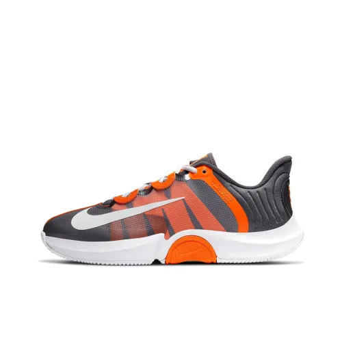 Nike Air Zoom GP Turbo Shock Absorbers Slip-resistant Abrasion-resistant Low Top Tennis Shoes Men's Gray Orange White