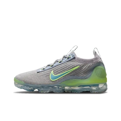 Nike VaporMax Flyknit Low Топ Повседневные Беговые Кроссовки Мужские Серые Зеленые