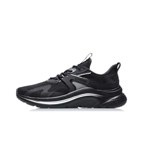 Liuyun Амортизаторы Shock Absorbers Противоскользящие Устойчивые к износу Легкие Низкий Топ Беговые кроссовки Мужские Чисто черный