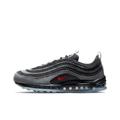 Nike Air Max 97 Low Беговые кроссовки Мужские Черные Серые Красные