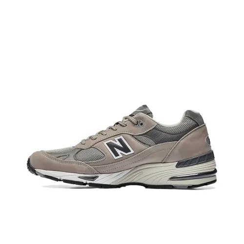 New Balance NB 991 V1 Low Топ Повседневные Беговые Кроссовки Мужские Серые Коричневые С Нами в Великобритании