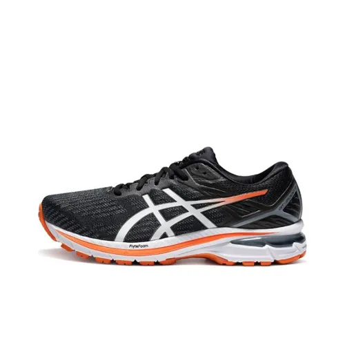 Asics GT 2000 9 Low Топ Беговые кроссовки Мужской Черный Оранжевый 2E Ширина