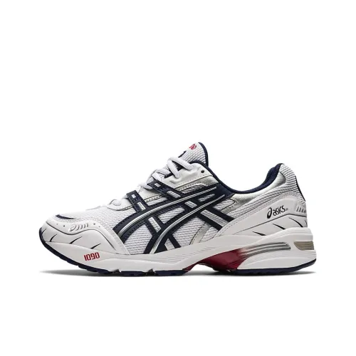 Asics Gel 1090 Устойчивые к истиранию Низкие Кроссовки для Бега Унисекс Белый Синий