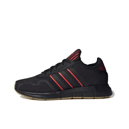 Adidas Originals Swift Run X Дышащие Низкие Беговые Кроссовки Унисекс Черные Красные