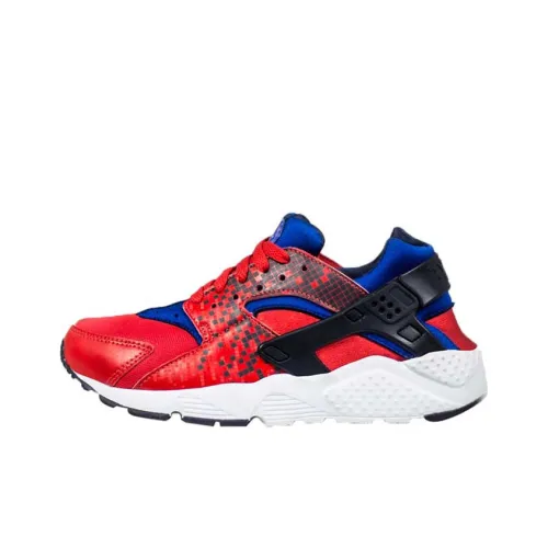 nike Huarache Run Амортизаторы Shock Slip-resistant Abrasion-resistant Низкий топ Беговые кроссовки GS Синий Красный
