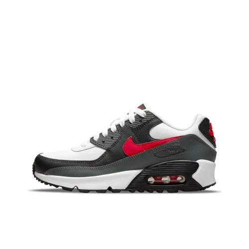 Nike Air Max 90 Low Топ Беговые кроссовки GS Белый Черный Красный