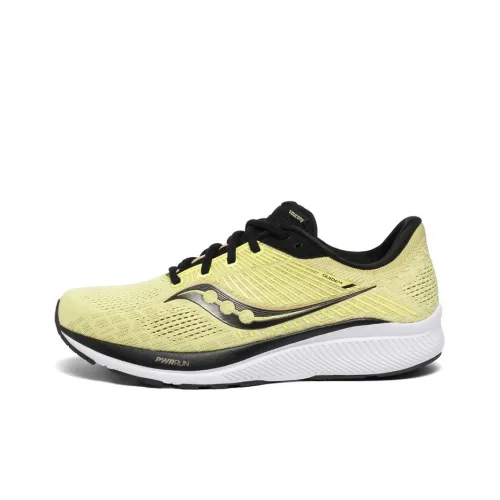 Saucony Guide 14 Амортизаторы Shock Absorbers Противоскользящие Устойчивые к истиранию Легкие Низкий Топ Беговые кроссовки Мужские Желтый Черный