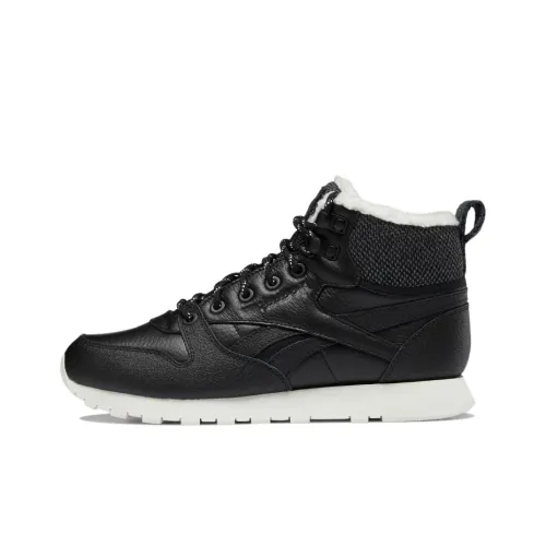 Reebok Classic Leather Arctic High Топ Беговые кроссовки Женские Экстрим Найт Черный