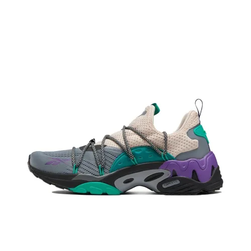 Reebok Дышащий Легкий Устойчивый к истиранию Низкий Топ Беговые кроссовки Мужские Серый Белый Зеленый