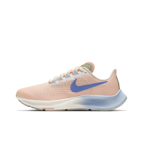 Nike Pegasus 37 Амортизаторы Улучшенная Устойчивость к Сцеплению Низкий Топ Повседневные Беговые Кроссовки Женские Розовые Синие