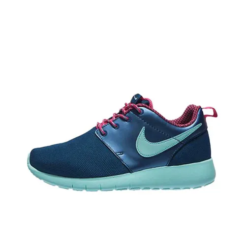 nike Roshe One Амортизаторы Shock Absorbers Противоскользящие Устойчивые к истиранию Низкий Топ Повседневные Беговые кроссовки Женские Озерно-голубой