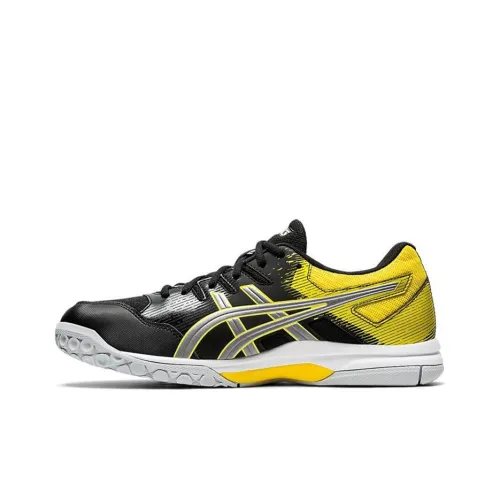 Asics Gel Rocket 9 Low Top Марафон Беговые кроссовки Мужские Черные Желтые