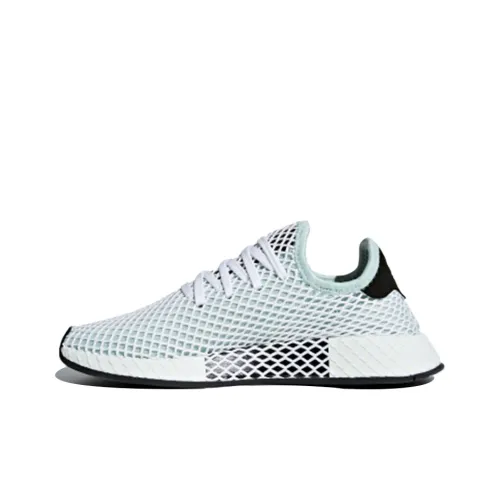 Adidas Originals Deerupt Дышащий Низкий Топ Марафон Беговые Кроссовки Женские Зеленый Белый Черный