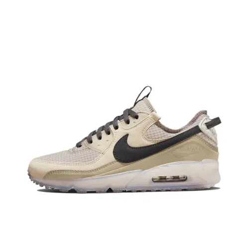 Nike Air Max 90 Low Топ Air Cushion Повседневные Беговые кроссовки Унисекс Хаки Переработанный материал