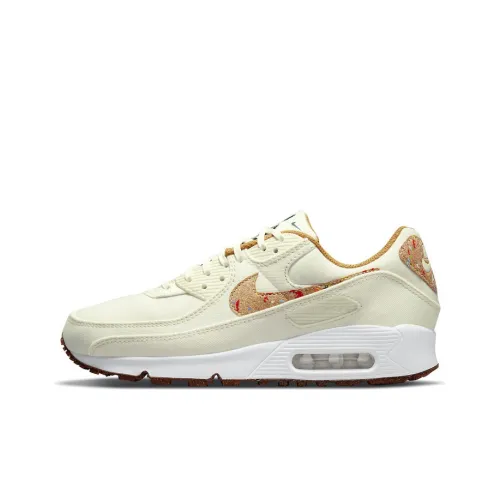 Nike Air Max 90 Low Топ Беговые кроссовки Мужские Бежево-желтые