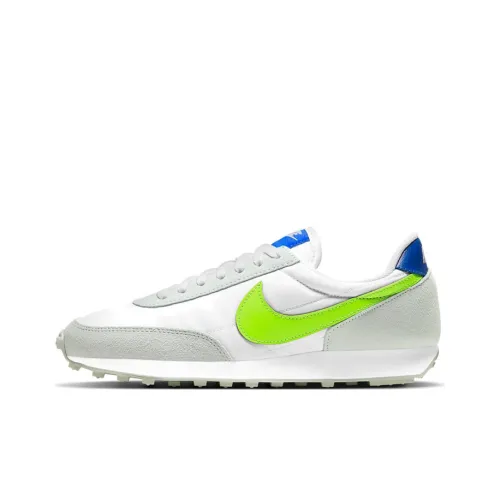 nike Daybreak Shock Absorbers Slip-Resistant Low-Top Беговые кроссовки Женские Белый Зеленый Синий