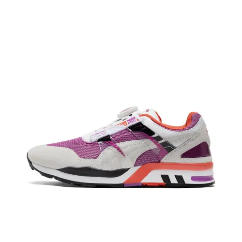 PUMA Short Resistant Abrasion-resistant Low Top Casual Running Shoes Unisex White Purple