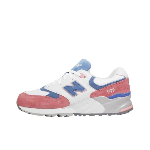New Balance NB 999 Low Топ Беговые кроссовки Унисекс Белый Синий Розовый