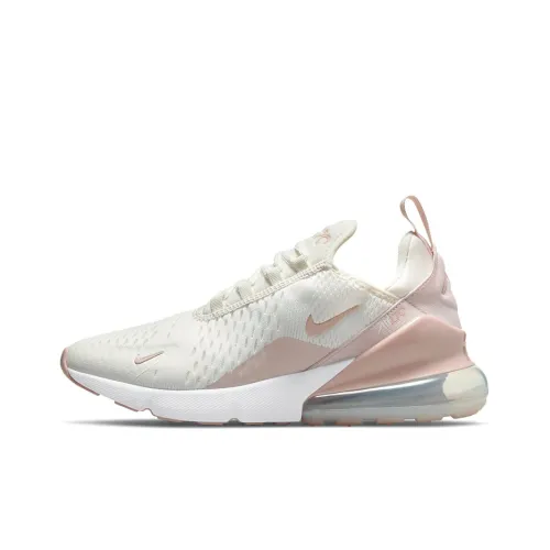 Nike Air Max 270 Low Беговые кроссовки Мужские Белый Светло-Розовый