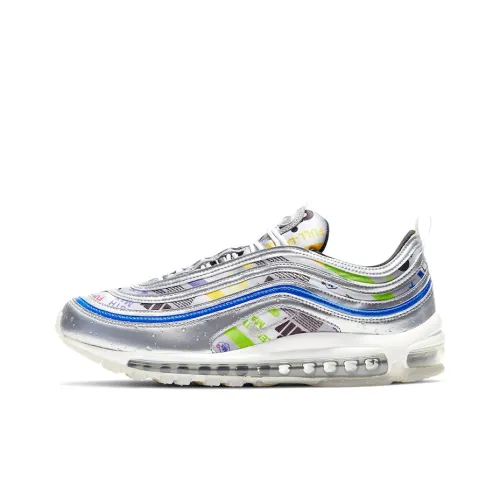Nike Air Max 97 Low Топ Повседневные Беговые Кроссовки Унисекс Серебряный