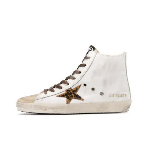 Golden Goose Francy Скейтборд Кроссовки Женские Белые Потертый Позиционирование Стиль