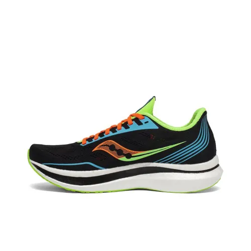 Saucony Endorphin Pro Амортизация Износостойкий Низкий Топ Беговые кроссовки Мужские Черные Зеленые Стандартные M