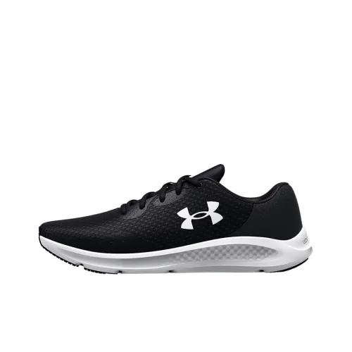 Under Armour Charged Pursuit 3 Low Топ Повседневные Беговые Кроссовки Мужские Черно-Белые
