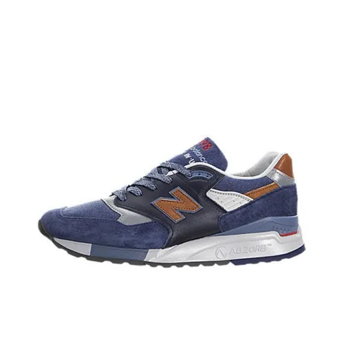 New Balance NB 998 Low Топ Беговые кроссовки Мужской Темно-синий