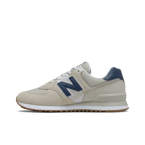 New Balance NB 574+ Low Топ Беговые кроссовки Унисекс Лунный Белый