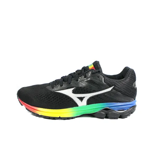 Mizuno Rider 23 Low Топ Беговые кроссовки Унисекс Черный Многоцветный