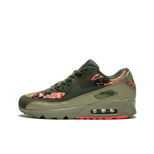Nike Air Max 90 Low Топ Беговые кроссовки Мужские Армейский зеленый