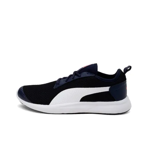 PUMA George Idp Амортизация Устойчивый к истиранию Легкий Низкий Топ Беговые кроссовки Женские Черный Белый Синий