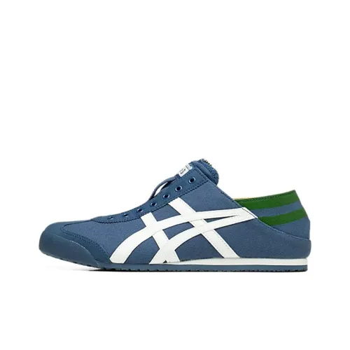 Onitsuka Tiger MEXICO 66 Устойчивый к истиранию Низкий Топ Повседневная Беговая Обувь Унисекс Синий
