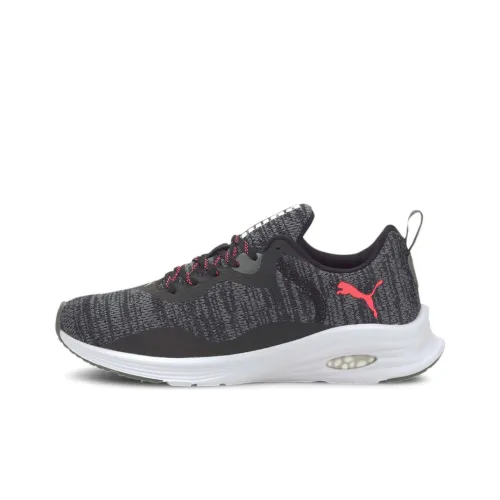 PUMA Hybrid Fuego KNIT Low Топ Беговые кроссовки Женские Черно-розовый