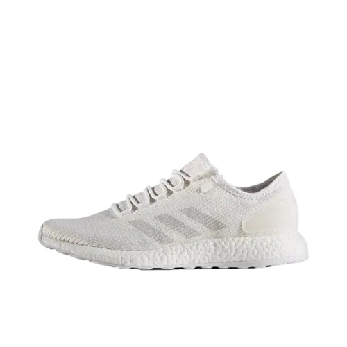 Adidas Pure Boost Clima Устойчивый к истиранию Низкий Топ Марафон Беговые кроссовки Мужские Белые