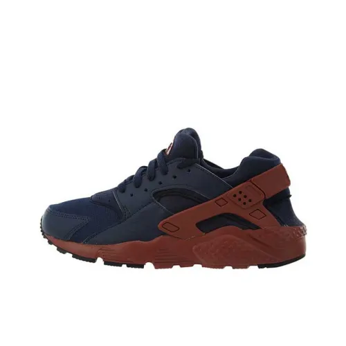 nike Huarache Run Шок Absorbers Противоскользящий Устойчивый к истиранию Низкий Топ Повседневные Беговые кроссовки Женские Синий Коричневый