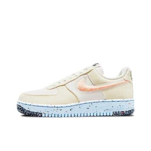 Nike Air Force 1 Crater Slip-Resistant Shock Absorbers Низкие Скейтбординг Кроссовки Женские Кремовые