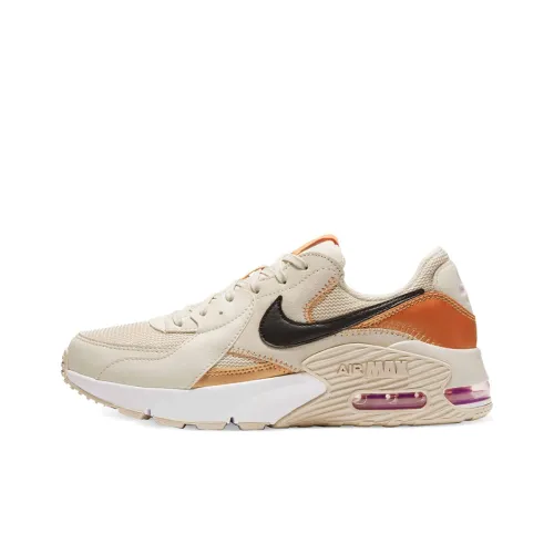 Nike Air Max Excee Low Топ Air Cushion Повседневные Беговые Кроссовки Женские Бежевый Белый Оранжевый