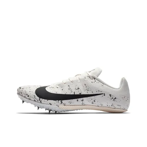 nike Zoom Rival S9 Амортизаторы Slip-resistant Abrasion-resistant Низкий топ Спринт Беговые кроссовки Unisex Белый Черный