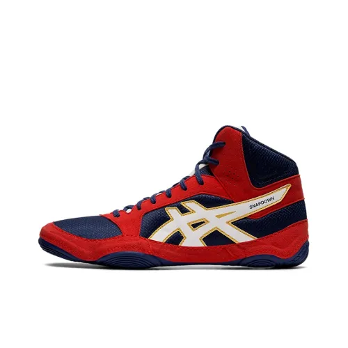 Asics Snapdown 2 MID Топ Беговые кроссовки Мужские Красный Синий Белый