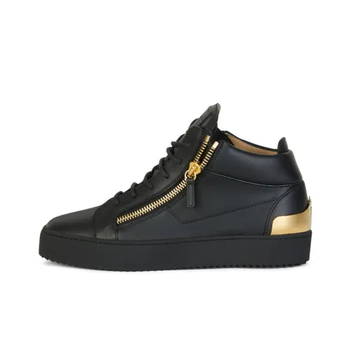 Giuseppe Zanotti GZ Kriss Стальной MID Топ Скейтборд Кроссовки Мужской Черный