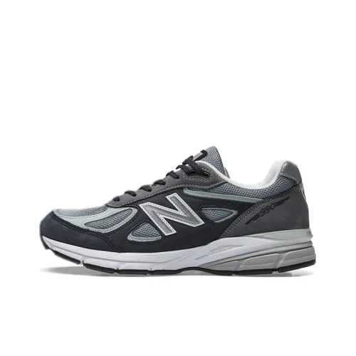 New Balance NB 990 V4 Устойчивый к истиранию Низкий Топ Марафон Беговые кроссовки Мужской Магнитный Серый Сделано в США