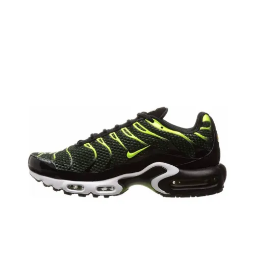 Nike Air Max Plus Low Топ Беговые кроссовки Мужские Черные Зеленые