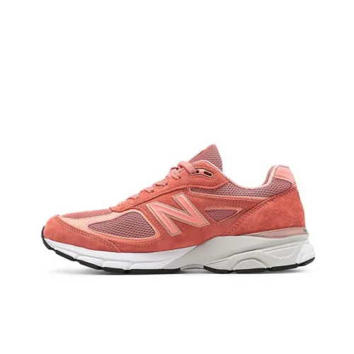 New Balance NB 990 V4 Low Топ Марафон Беговые кроссовки Унисекс Кораллово-розовый