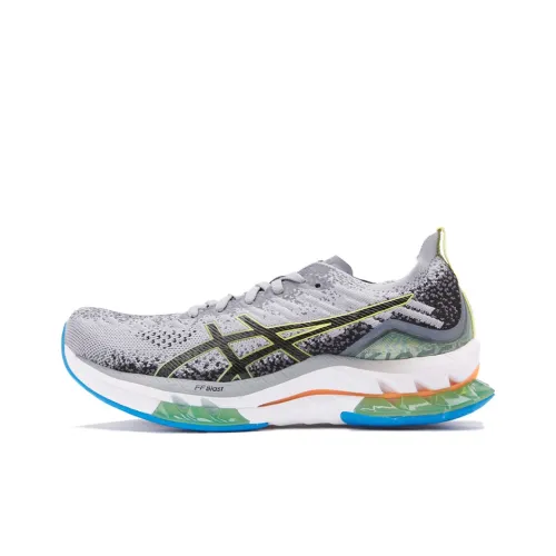 Asics Гель Kinsei Blast Low Топ Повседневные Беговые Кроссовки Мужские Серый Желтый