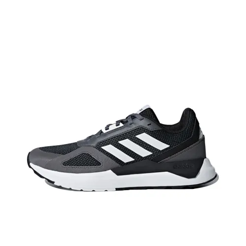 Adidas Neo RUN 80S Устойчивые к истиранию низкие беговые кроссовки унисекс черные серые