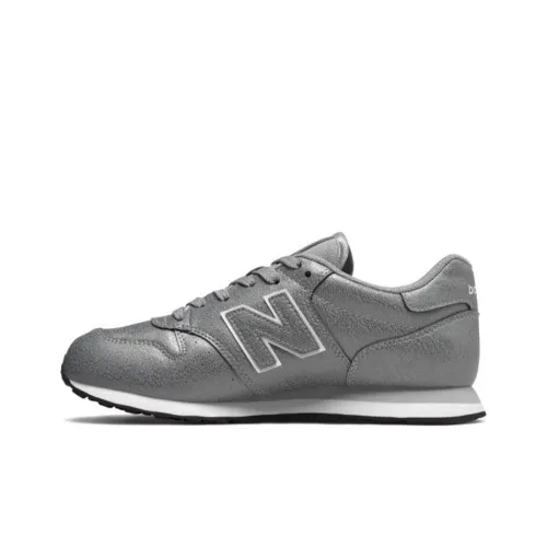 New Balance NB 500 Low Топ Беговые кроссовки Женские Серебряный Серый