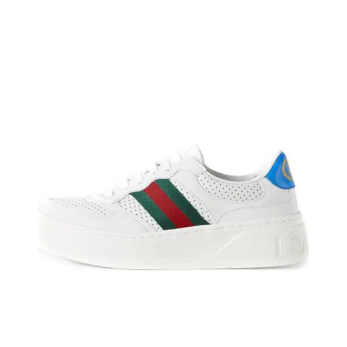 GUCCI Chunky B Low Топ Стильные Скейтбординги Женские Белые