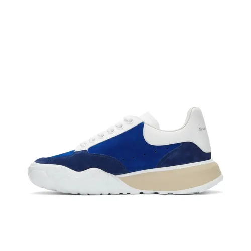 Alexander McQueen Court Trainer Low Топ Стильные Скейтбординги Мужской Синий Белый